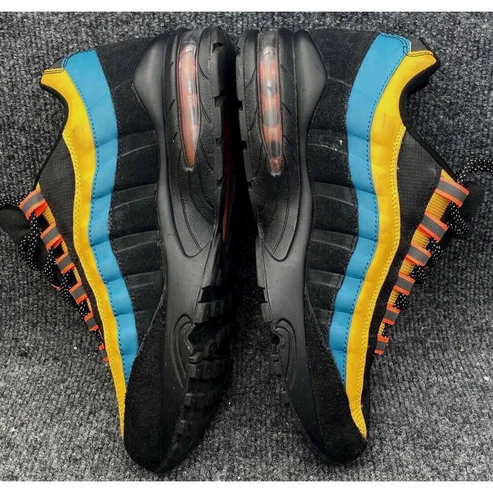 Nike Air Max 95 SE GS Black Bright Spruce Size 7Y Kids Sneakers CU1095-001